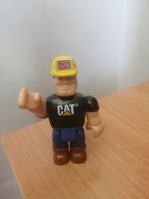 Φιγούρα εργάτη Mega Bloks Caterpillar (CAT) σαν καινούργιο