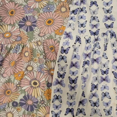H&M dresses used, pack of 2 for ages 6-8, colorful