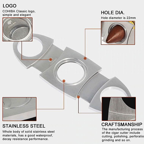 Cohiba cigar cutter new, stainless steel