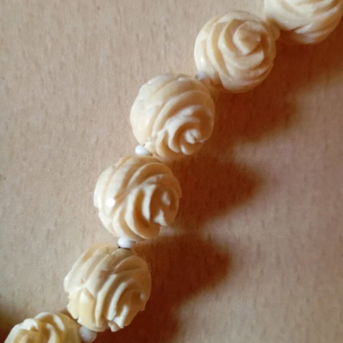Makris Handcrafted Carved Necklace Like New