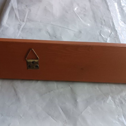 Handmade wooden coat rack 77cm for home entrance