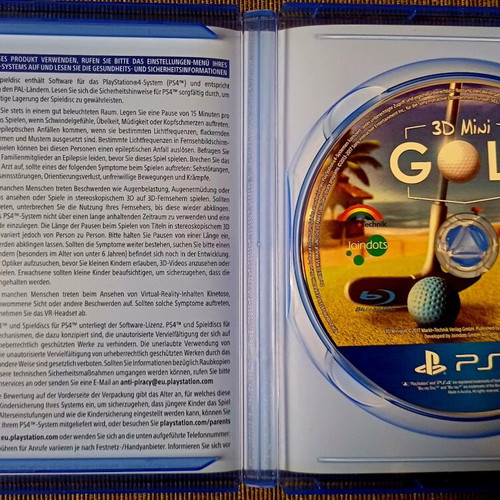 3D Mini Golf PlayStation 4 used in excellent condition