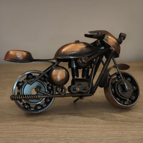 Metal Handmade Vintage Motorcycle copper color like new