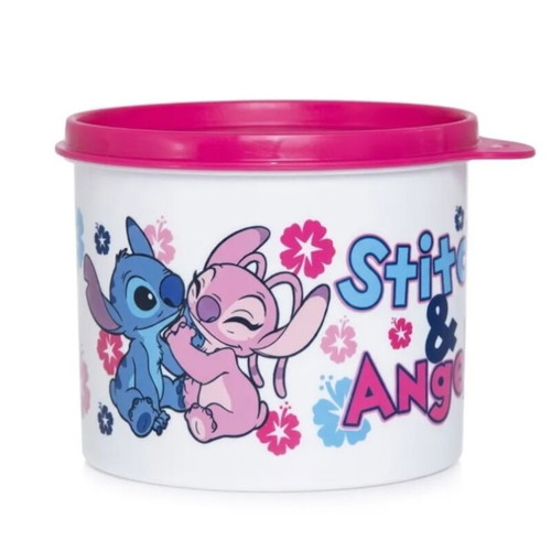 Tupperware Stitch and Angel sippy cup and container set
