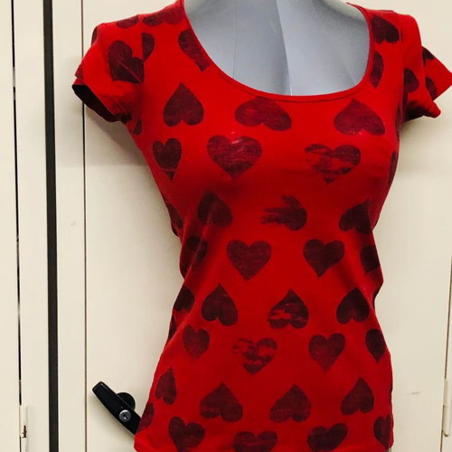 Inditex blouse used, red, size S