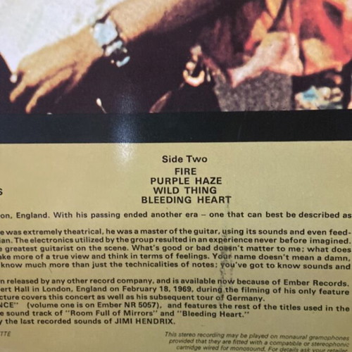 More Experience Volume Two by Jimi Hendrix vinyl used, rock