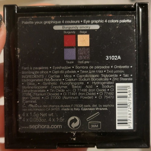 Sephora eyeshadow palette with glitter like new