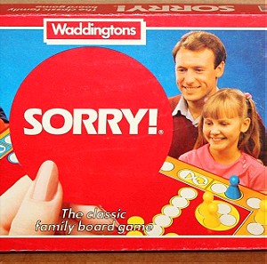 Waddingtons Sorry! (1985) Το επιτραπέζιο είναι 100% και δεν έχει ελλείψεις. Το επιτραπέζιο είναι στα Αγγλικά Τιμή 8 Ευρώ