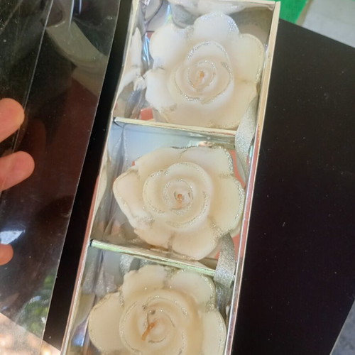 Decorative candles used, in original packaging