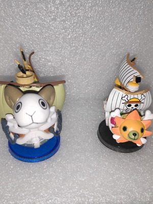 Σετ φιγούρες One Piece Going Merry & Thousand Sunny, 7 εκ.