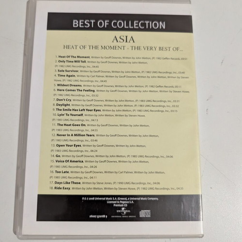 The Very Best of Asia DVD like new