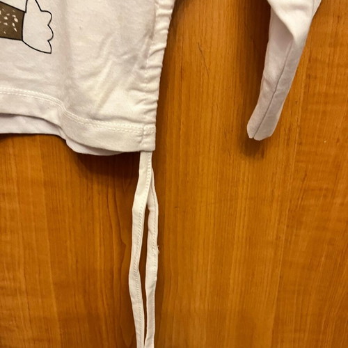 Crop blouse white like new, adjustable sides size M