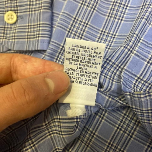 Ralph Lauren Oxford Blue White Blocked Long Sleeve Shirt, M