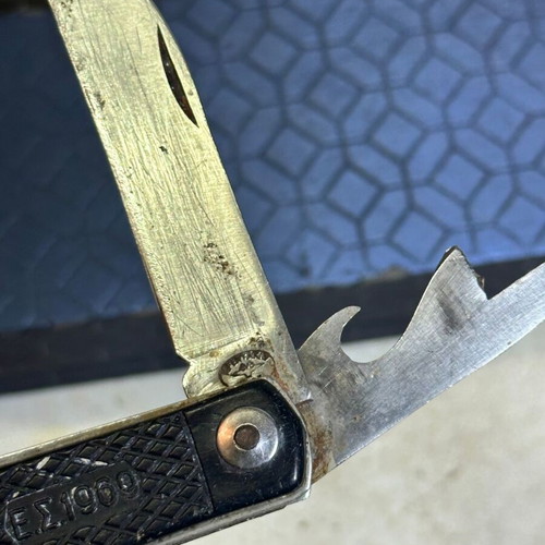 Collectible Greek Army Folding Knife ES 1969 multitool used