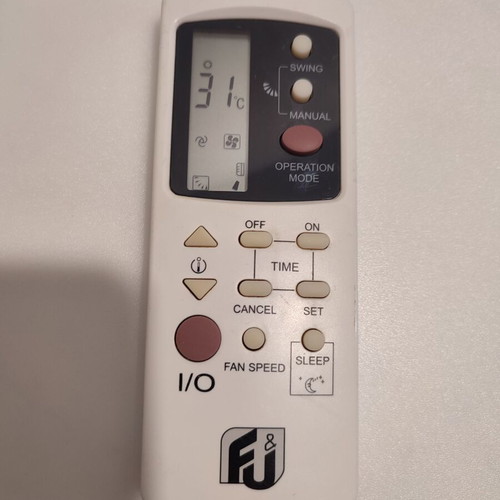 F&u Air Conditioner Remote Control used, missing battery cover