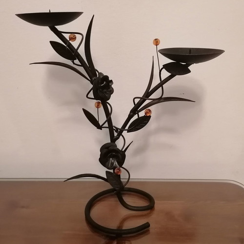 Metal Candle Holder in Excellent Condition