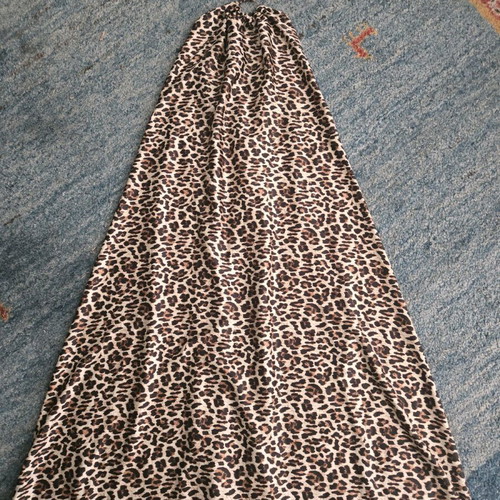 Long dress animal print like new, black and brown