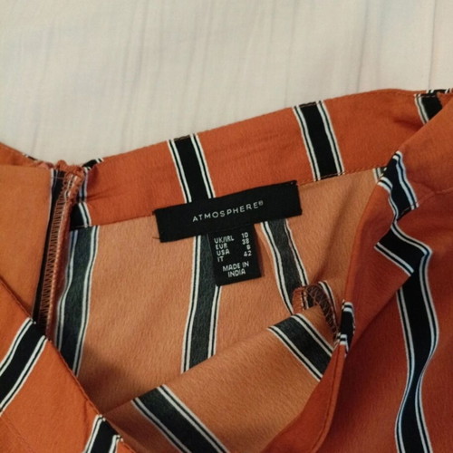 Primark striped culottes Medium used, orange, with pockets and zipper