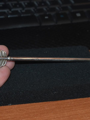 Vintage letter opener silver-plated used 19th century