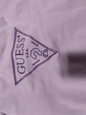 Guess crop blouse like new, size large, purple