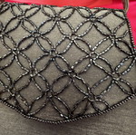 Handbag used gray with shiny decorative elements