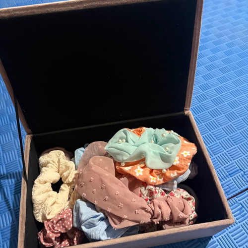 Scrunchies set of 15, like new, in box