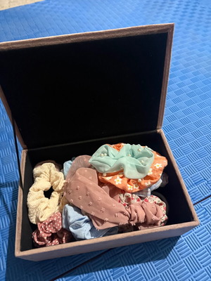 Scrunchies set of 15, like new, in box