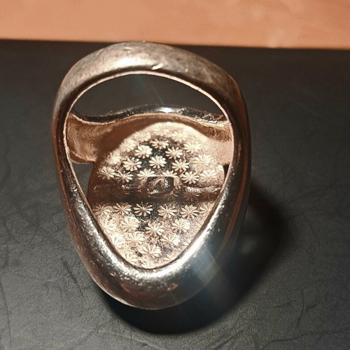 Vintage statement ring Premier Designs with large champagne crystal used