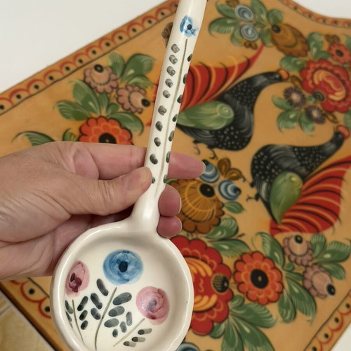 Decorative handmade painted spoon new