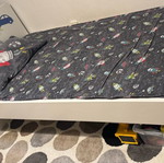 IKEA white single bed frame without mattress