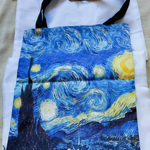 Fabric tote bag Starry Night Vincent Van Gogh new