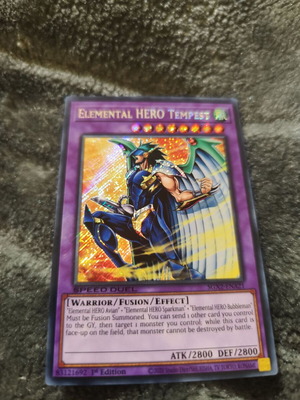 Elemental HERO Tempest Secret Rare καινούργιο Yu-Gi-Oh! κάρτα