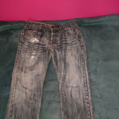 Vintage MTNG jeans size 33 like new, distressed grey-blue