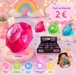 Diamond Squishy anti-stress toy with glitter, set of 12