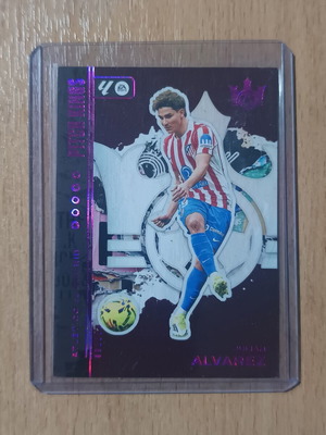 Julián Alvarez 2025-26 Panini Pitch Kings Soccer card Purple Parallel 12/99 Atlético de Madrid