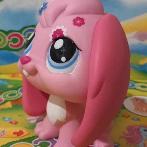 LPS Deco Rabbit Jumbo like new, authentic pink Hasbro figure