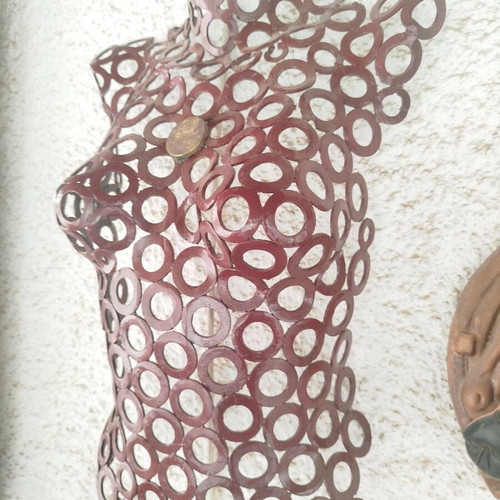 Female torso made of metal washers made to order