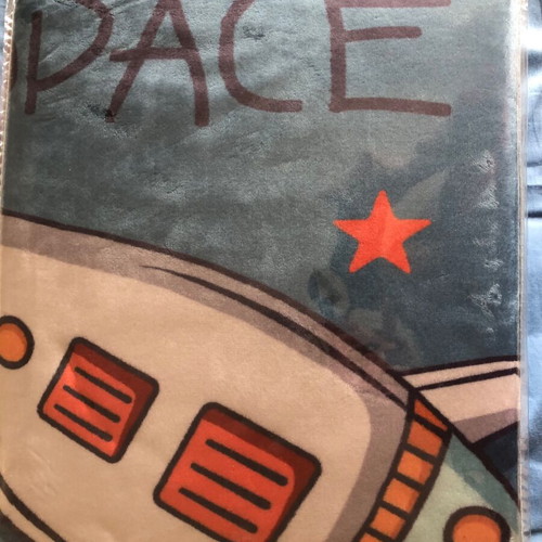Children's fleece blanket new with space design for boys