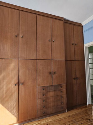 Wooden wardrobe, polished