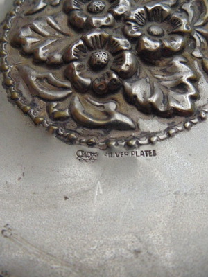 Vintage silver-plated Clarté centerpiece used with embossed decoration