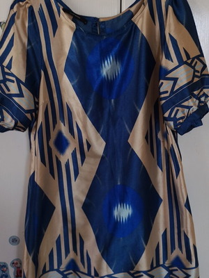 Mini dress Vero Moda like new, blue and gold, size M