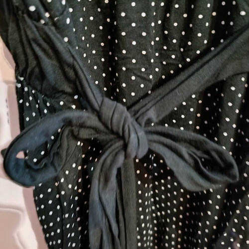 Kontatto summer cotton dress like new, black and white polka dot