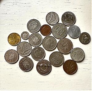 λοτ1 20 ξένα όμορφα νομίσματα διάφορα