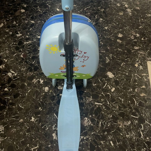 Children's scooter with built-in suitcase used