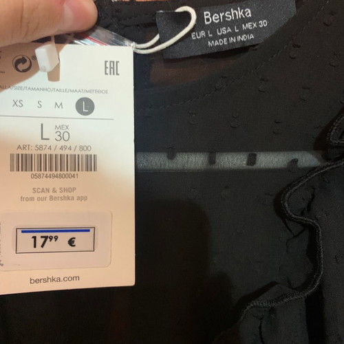 Bershka blouse L new, black