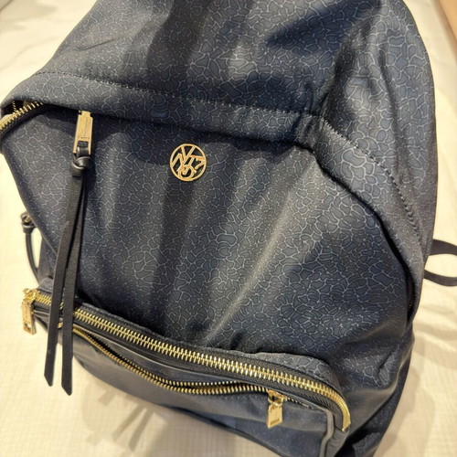 Ynot? Milan Backpack new, navy with gold details