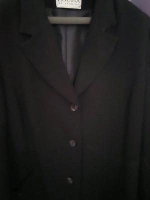Women's jacket 3XL black like new, spring with lapel collar and pockets