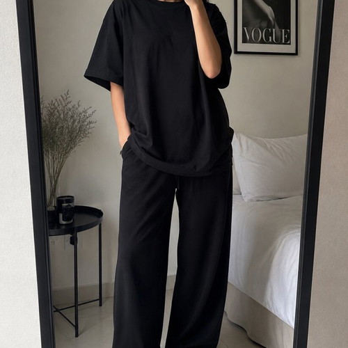 Karavan Oversized T-Shirt New Black Cotton Unisex