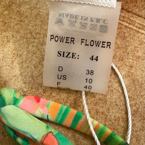 Double Face Floral Bikini Set and Pareo M new, multicolor