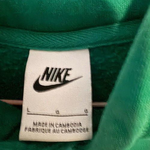 Nike hooded sweatshirt green like new
